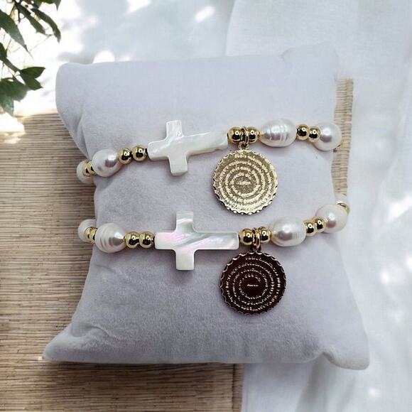 Our father prayer bracelet with cross - Picture 3 of 3